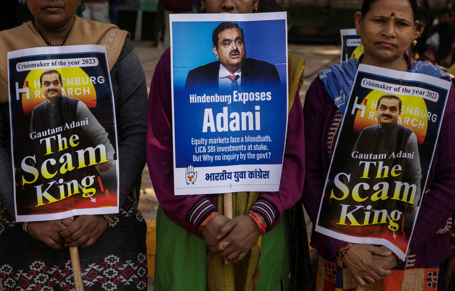 Inimesed tulid Indias tänavatele protestima, kus nõutakse Adani Groupi uurimist