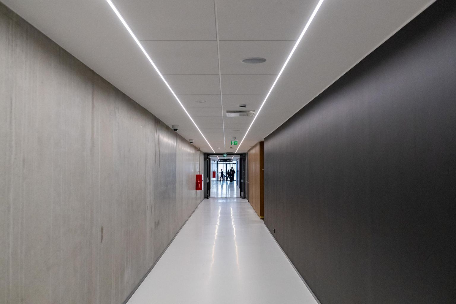 Siseakadeemia uue hoone koridorid on kunstist tühjad, sest euroliidu reeglid lubasid raha valada ainult betooni.