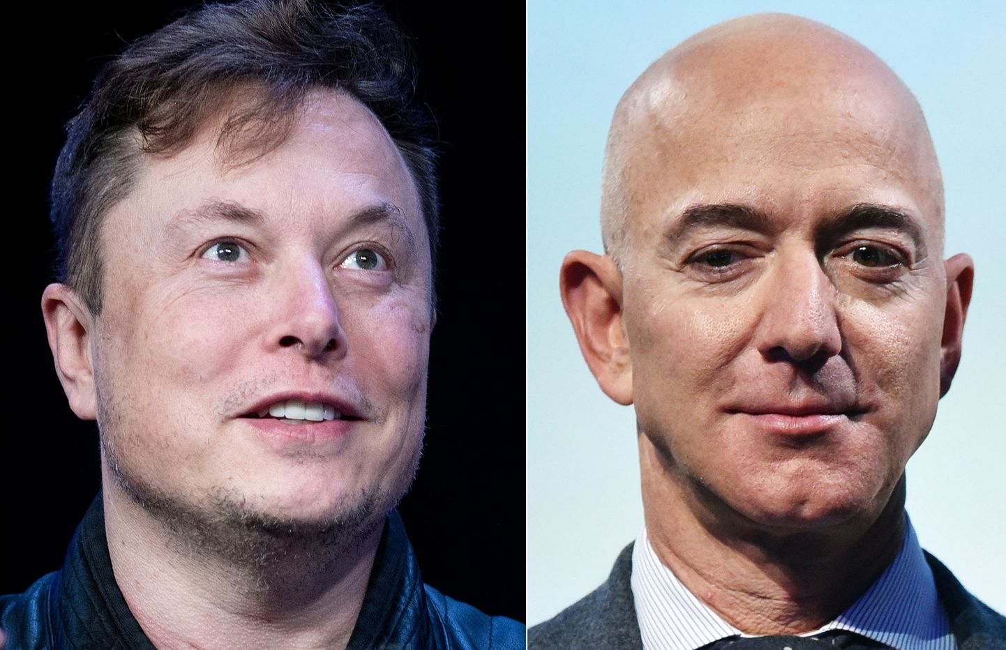 Elon Musk (vasakul) ja Jeff Bezos (paremal) on suurtest kaotustest hoolimata endiselt planeedi rikkaimad inimesed.