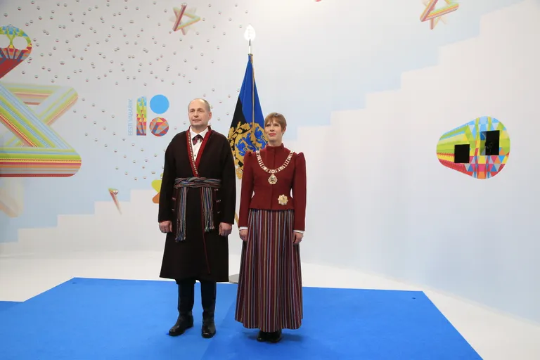 Kersti Kaljulaid ja Georgi-Rene Maksimovski 2018. aastal 24. veebruari.