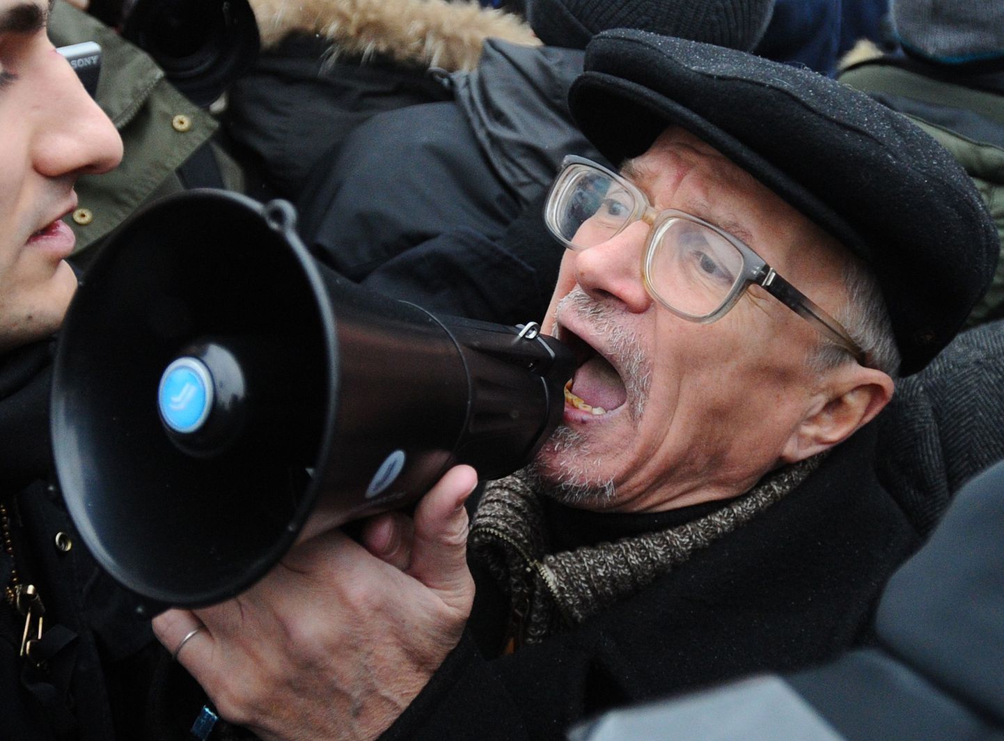 Opositsionäär Eduard Limonov mullu 10.detsembril Revolutsiooni väljakul Moskvas.