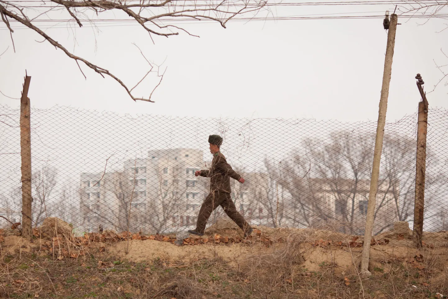 Põhja-Korea sõdur Pyongyangi lähedal.