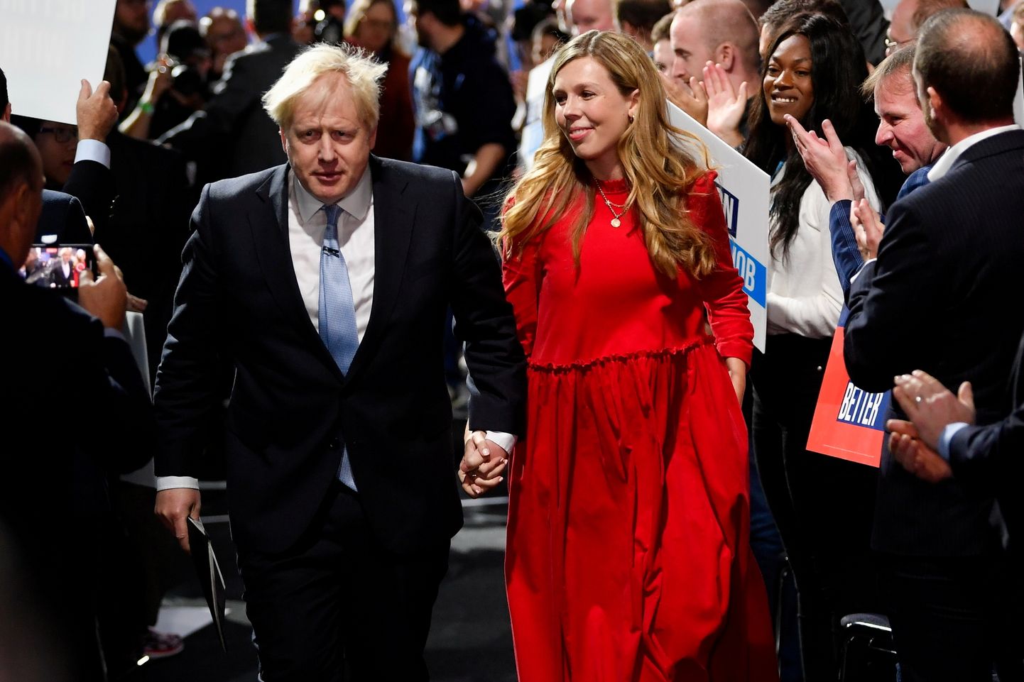 Inglismaa peaminister Boris Johnson ja tema abikaasa Carrie Johnson 6. oktoobril 2021.