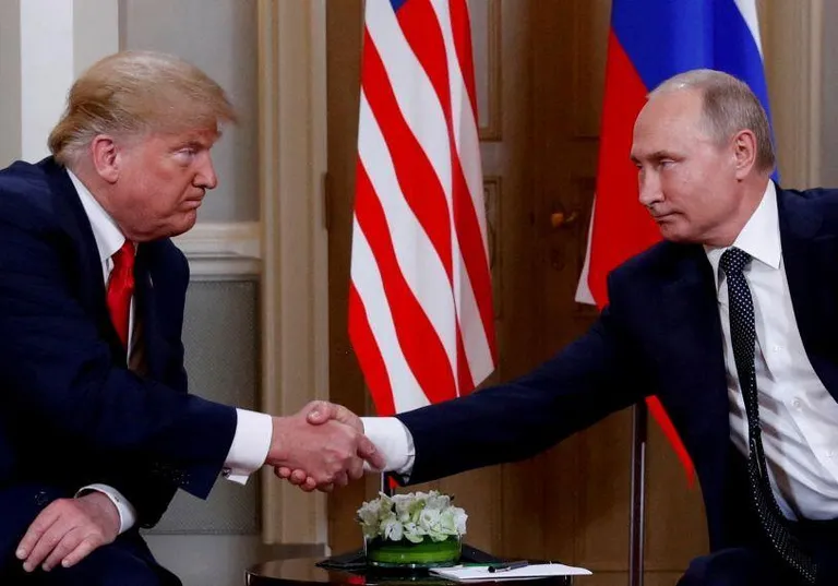 Встреча Путина и Трампа в 2018 году.