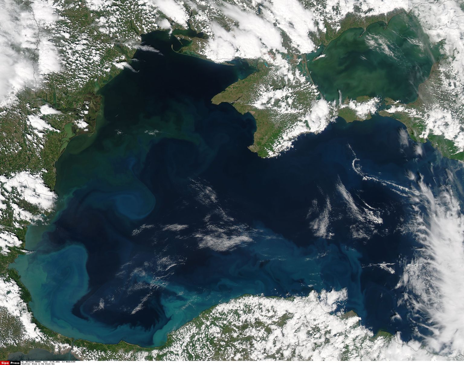 NASA avaldatud aerofoto Mustast merest.