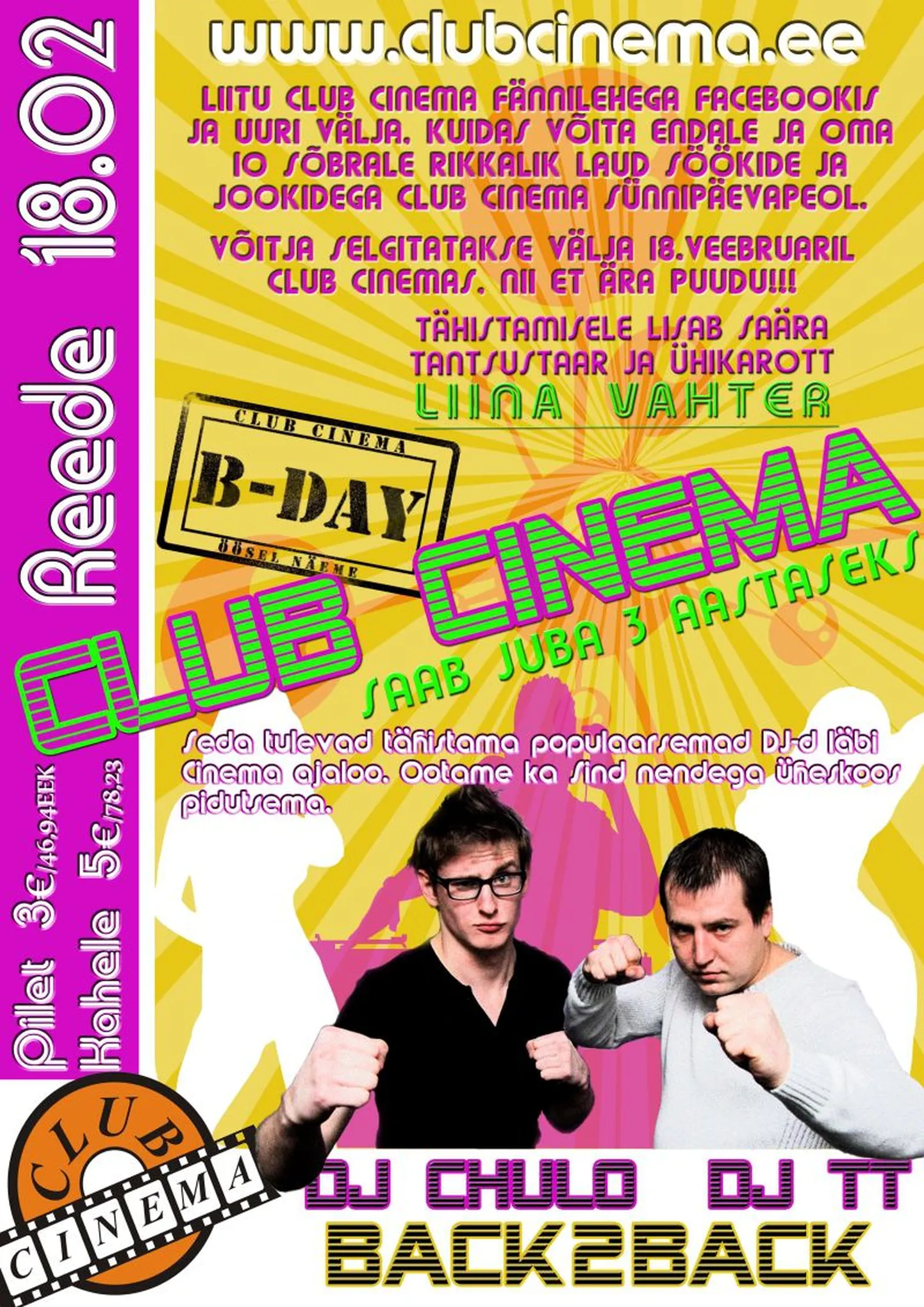 Club Cinema peab sel reedel maha meeletu sünnipäevapeo!