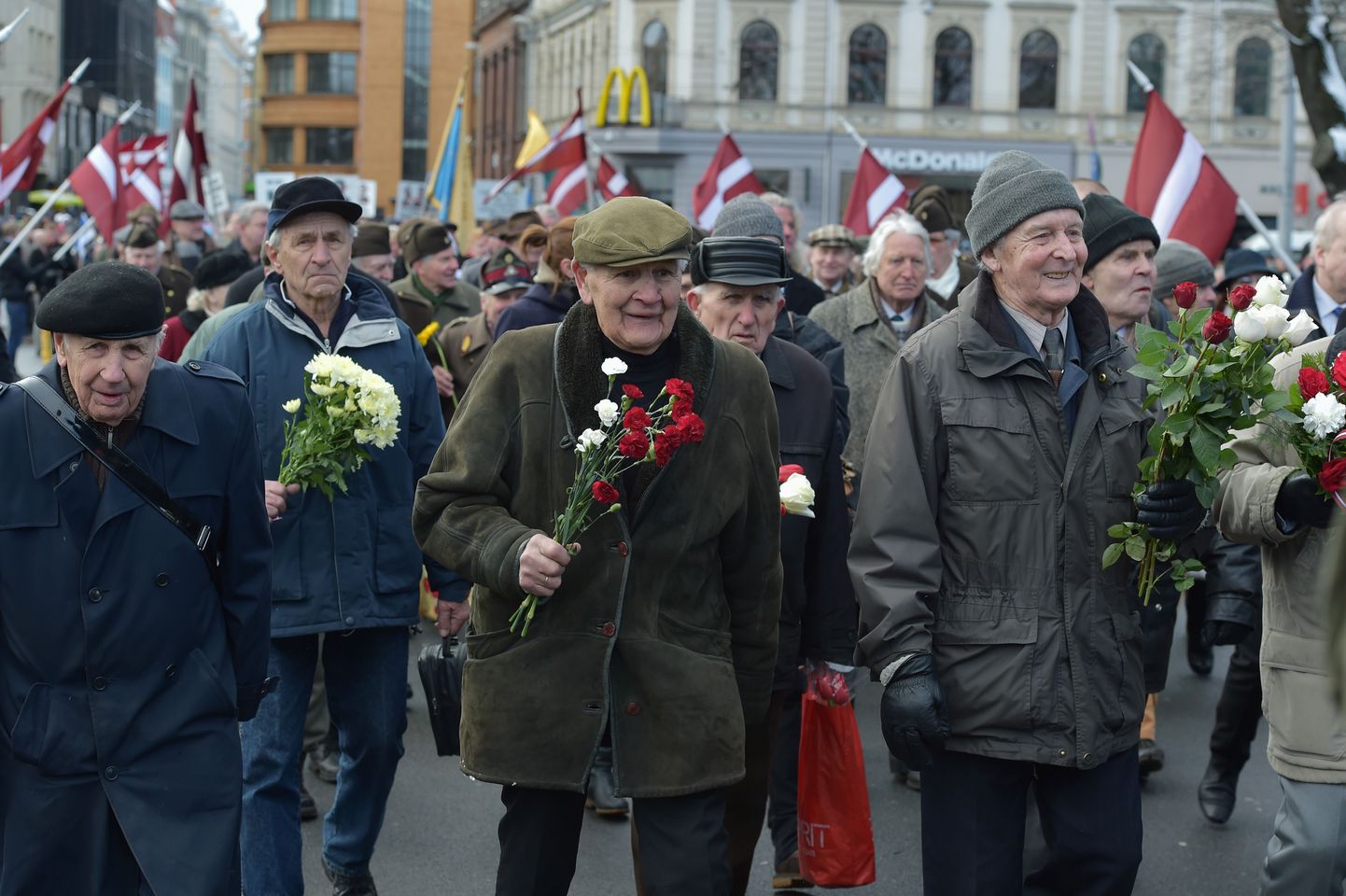 Läti vanahärrad mullusel leegionäride päeval.