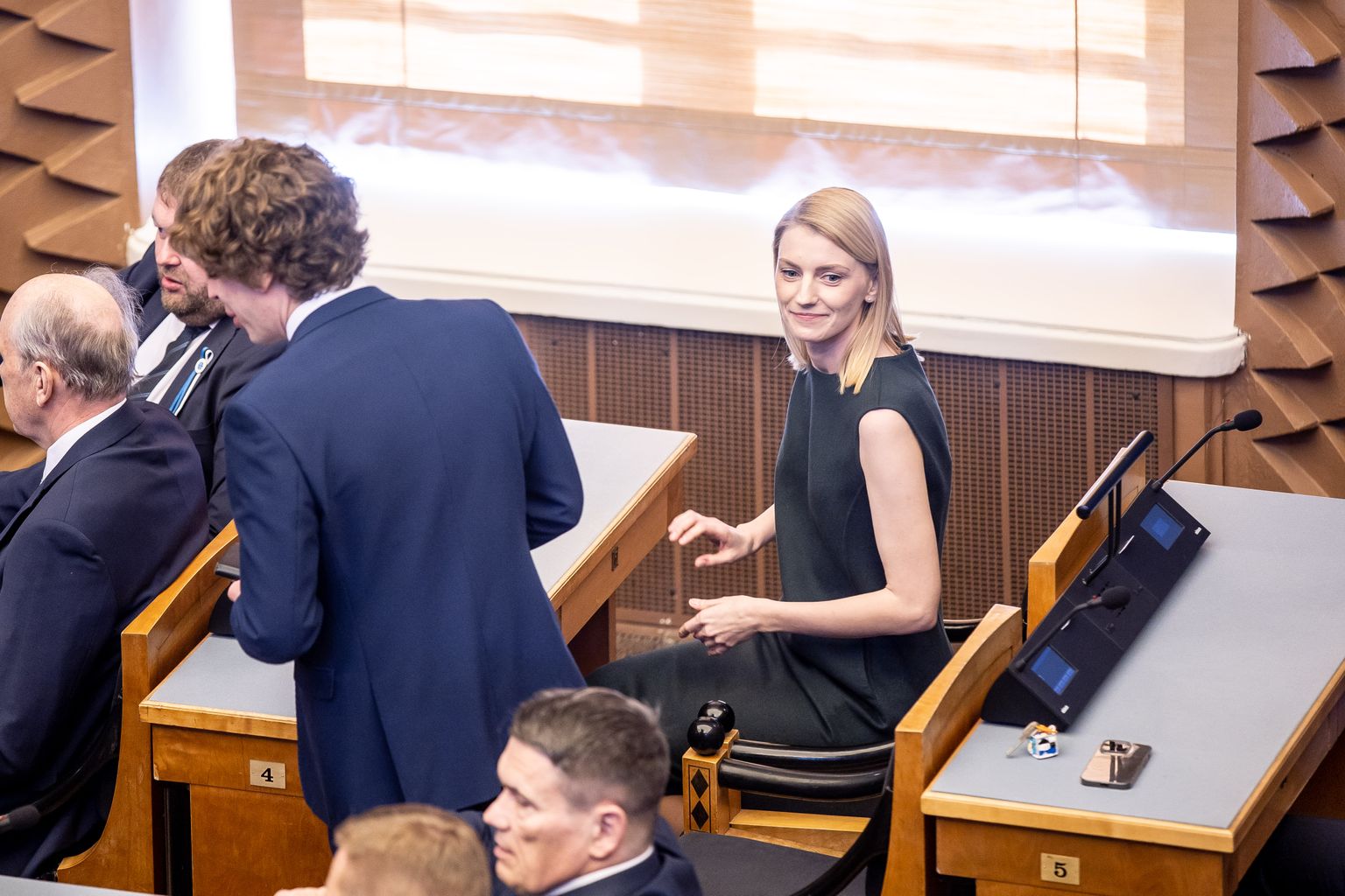 Eesti 200 nimekirjas riigikogu liikmeks valitud Johanna-Maria Lehtme parlamendi uue koosseisu avaistungil 10. aprillil