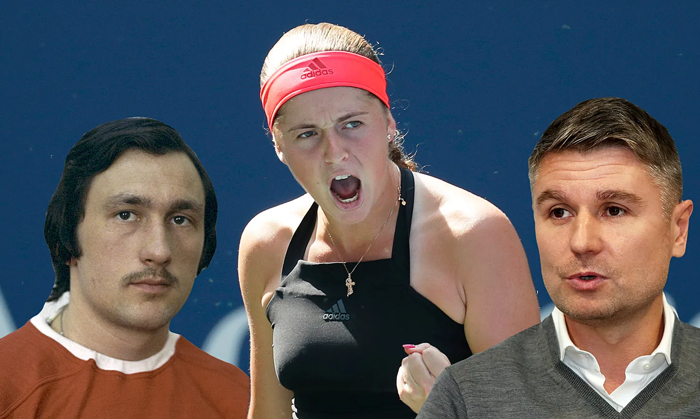 Helmuts Balderis (no kreisās), Aļona Ostapenko un Marians Pahars