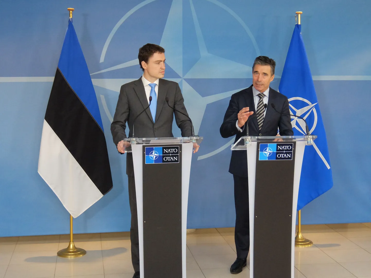 Taavi Rõivas ja Anders Fogh Rasmussen.