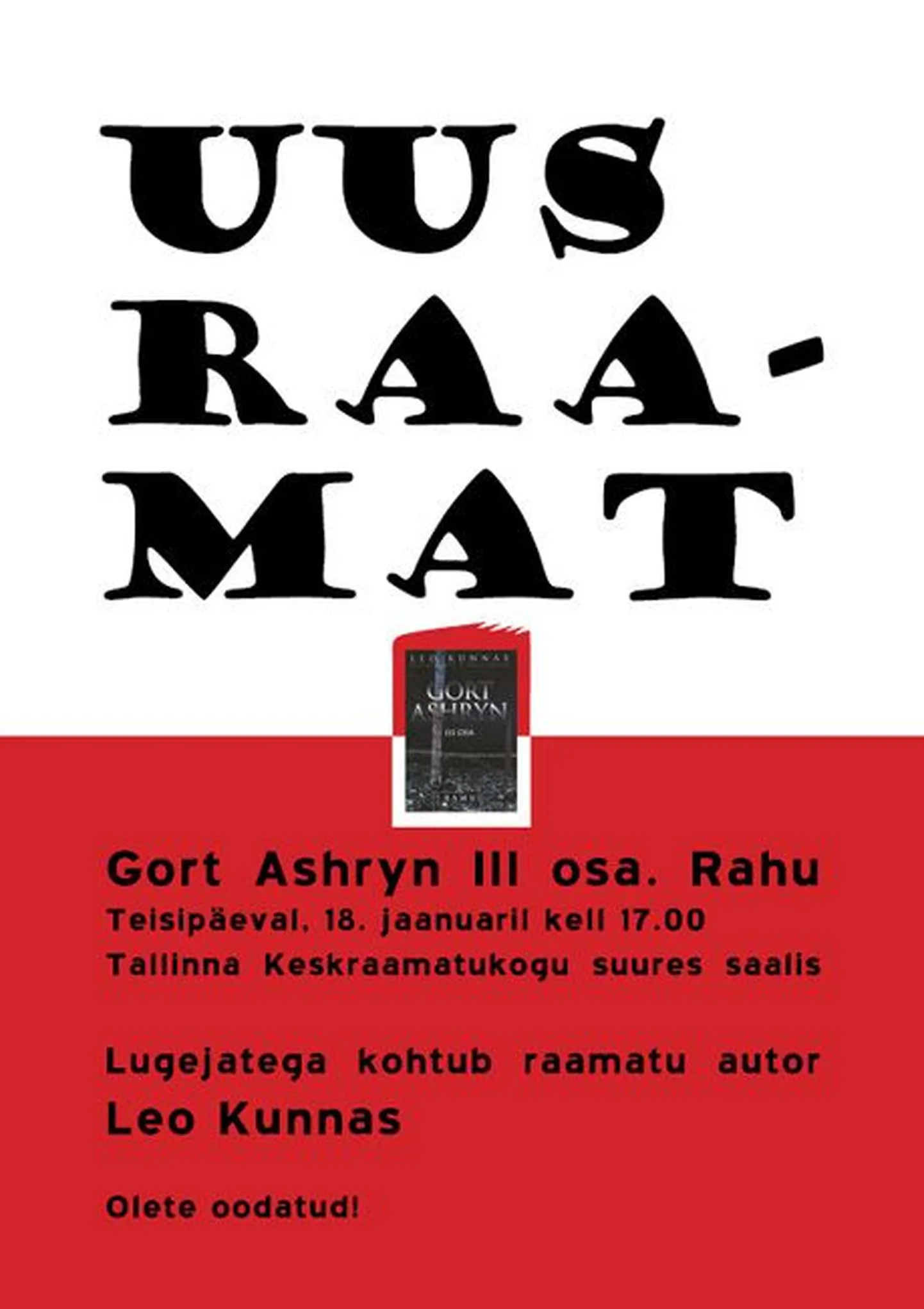Kirjanik Leo Kunnas tutvustab uut raamatut "Gort Ashryn, III osa. Rahu."