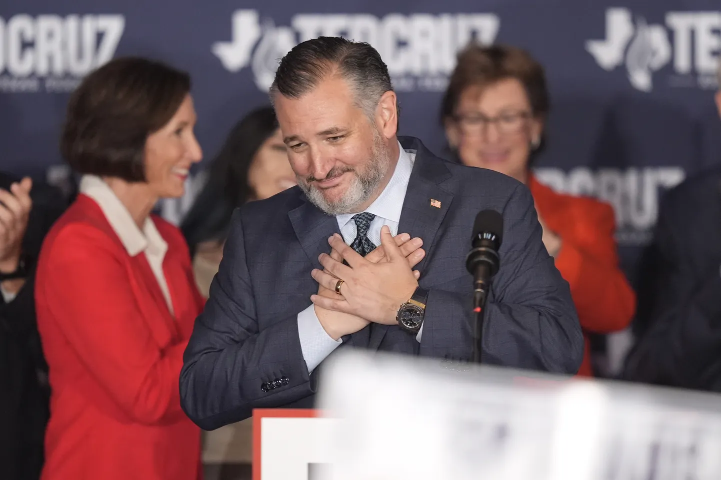 Texase senaator Ted Cruz valimisõhtul.
