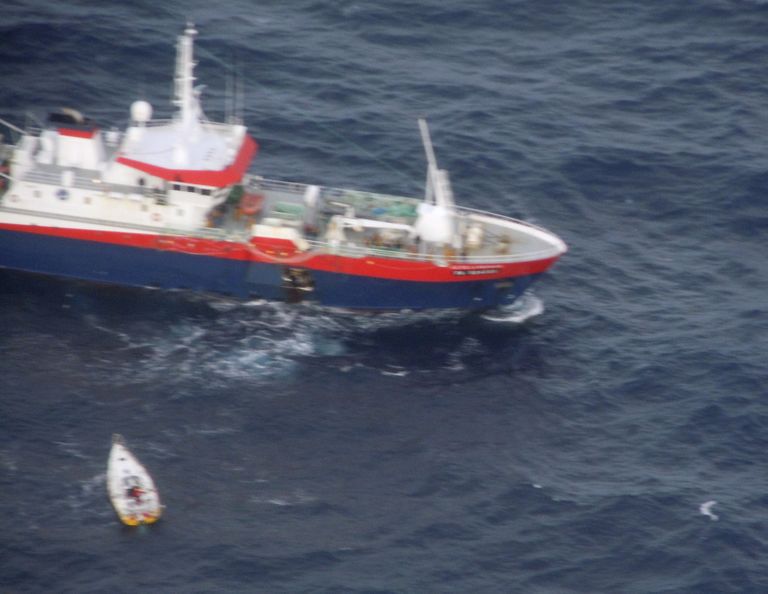 Prantsusmaa kalalaeva päästis 2010. aasta 12. juunil Abby Sunderlandi merehädast.