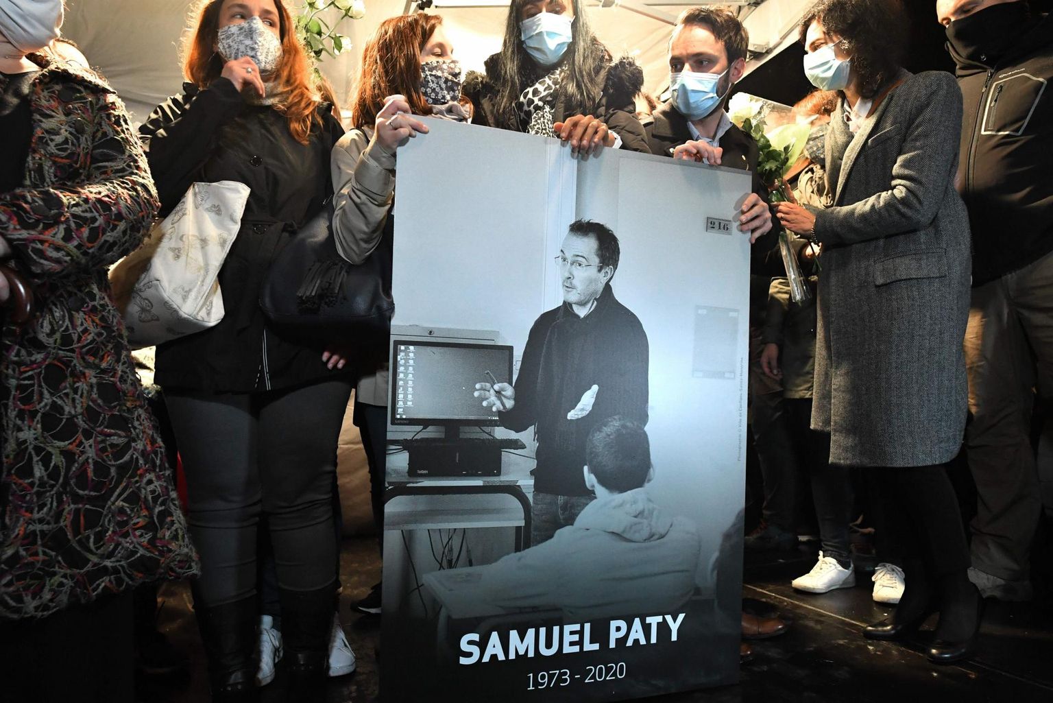 Mullu oktoobris peetud Samuel Paty mälestusüritus.