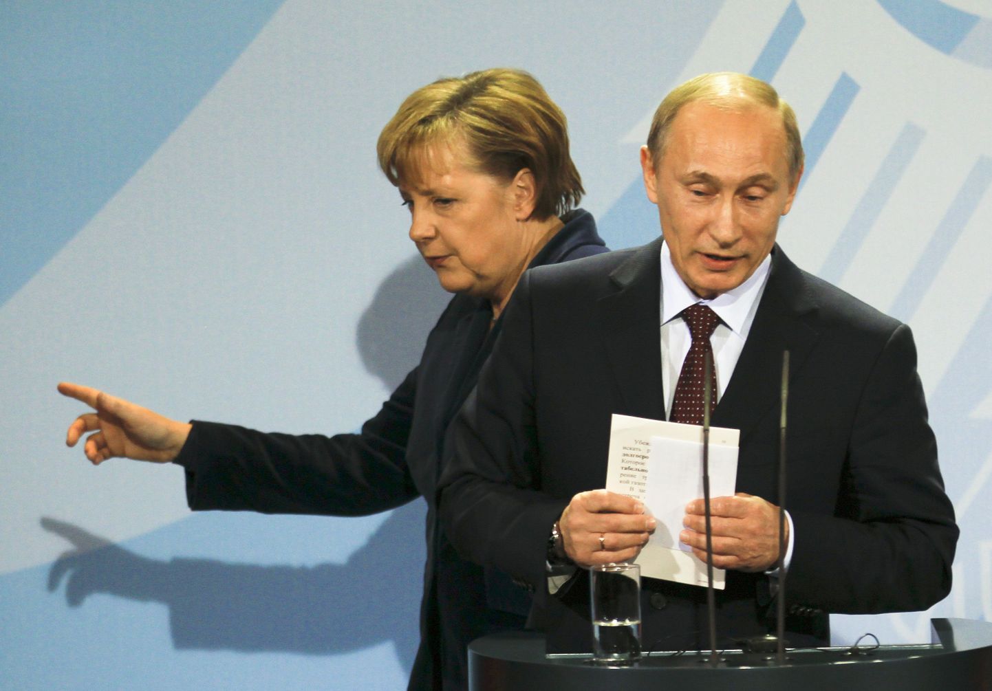 Saksa kantsler Angela Merkel ja Vene peaminister Vladimir Putin Berliinis.