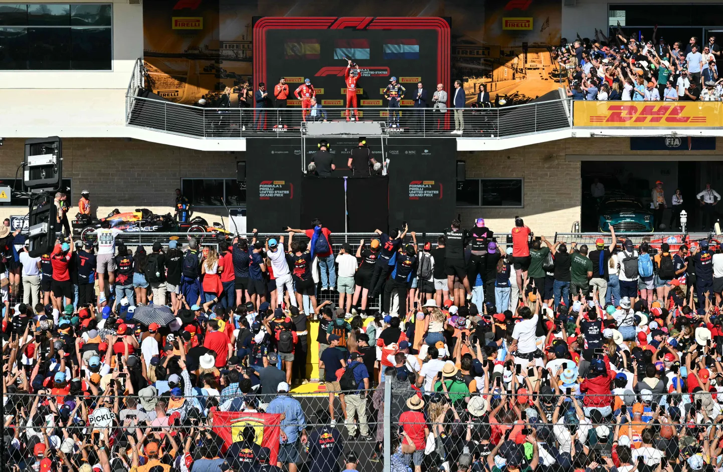 USA GP poodium Austini ringrajal Texases.