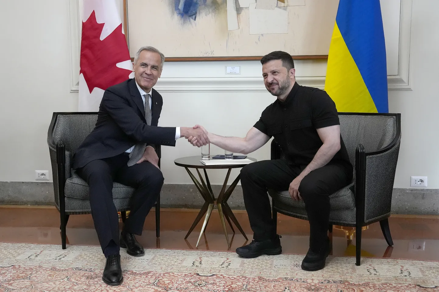 Kanada peaminister Mark Carney kohtumas Roomas Ukraina presidendi Volodõmõr Zelenskõiga.