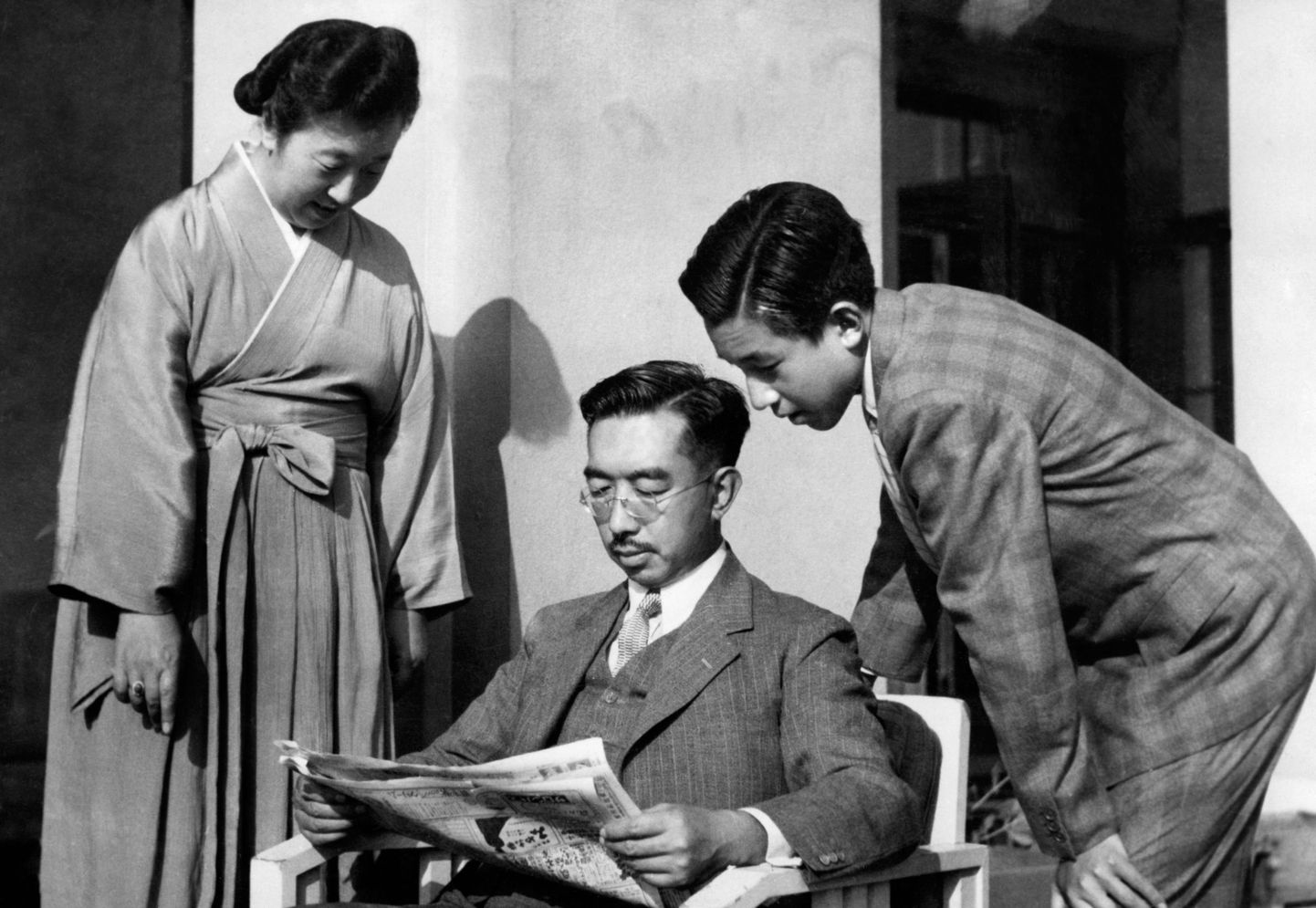 Jaapani keiser Hirohito (keskel) 1950. aastatel.