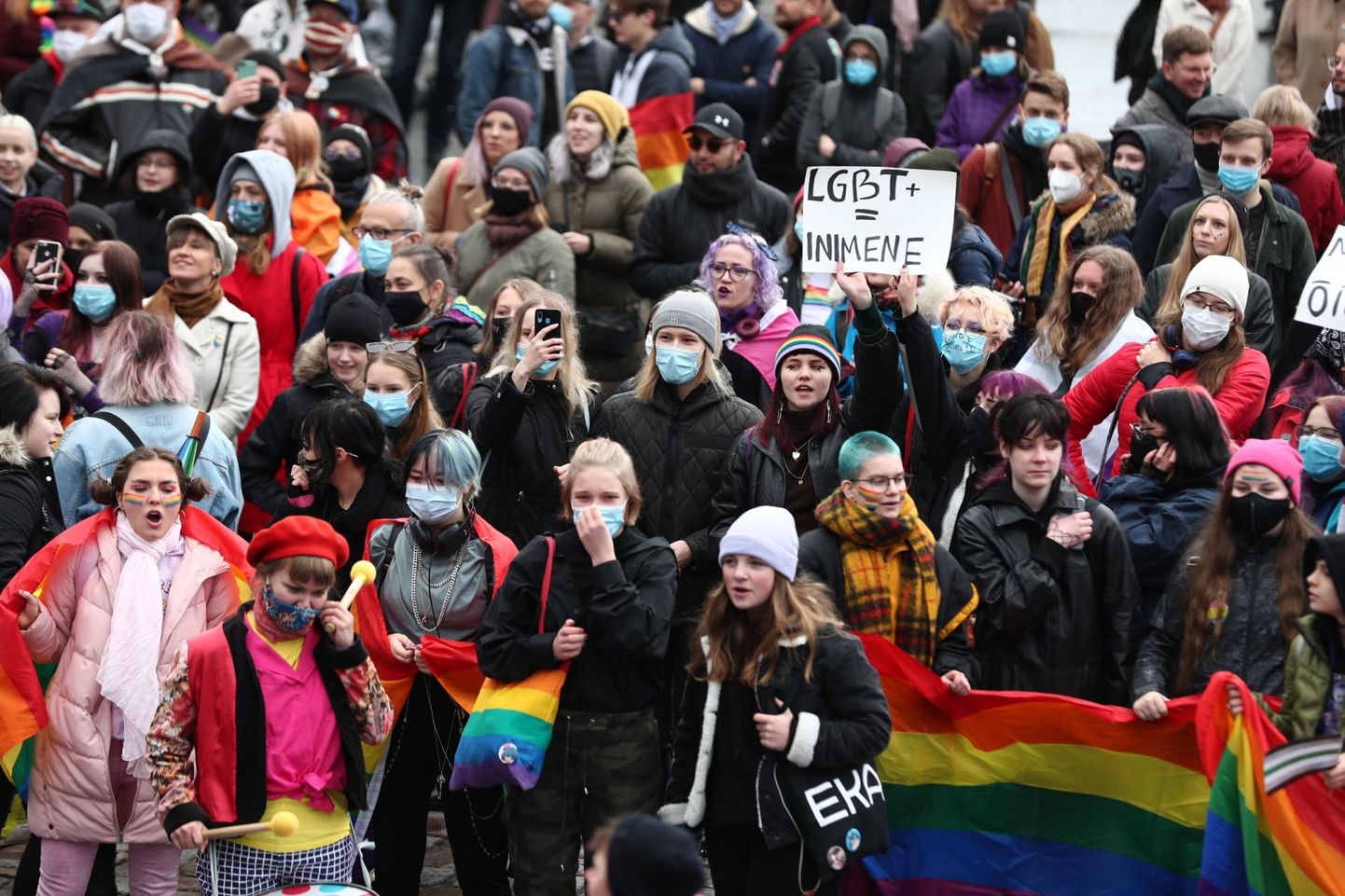 Heameeleavaldus «Kõigi õigus abielule». Eile väljendati Tallinna Vabaduse väljakul oma toetust Eesti LGBT+ kogukonnale ning kõigi kooseluvormide võrdsusele. 