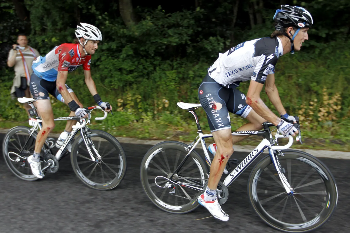 Andy Schleck (paremal) ja Fränk Schleck