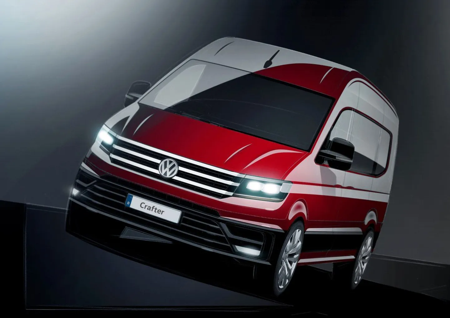 Компания Volkswagen опубликовала эскизы фургона Crafter нового поколения.