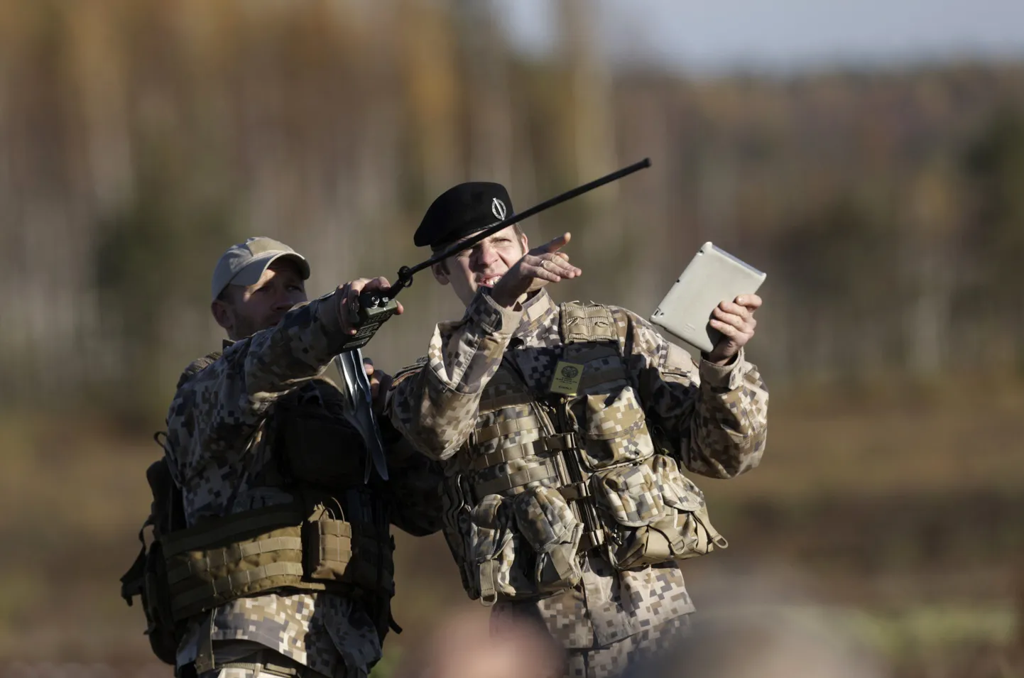 Läti sõdurid õppustel.