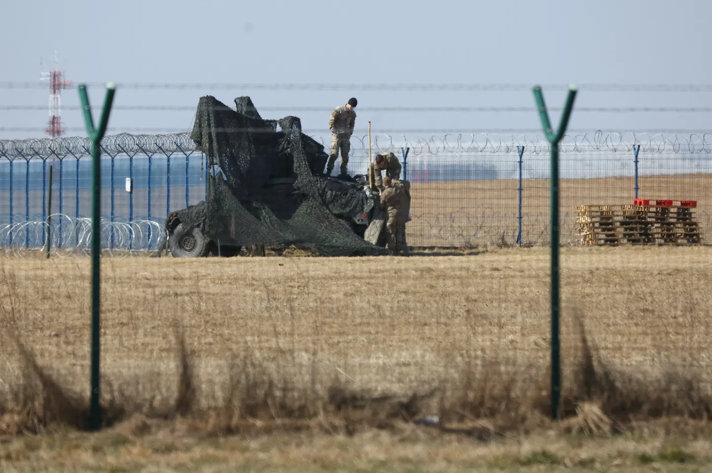 USA sõjaväelased Rzeszow-Jasionka lennuvälja juures.