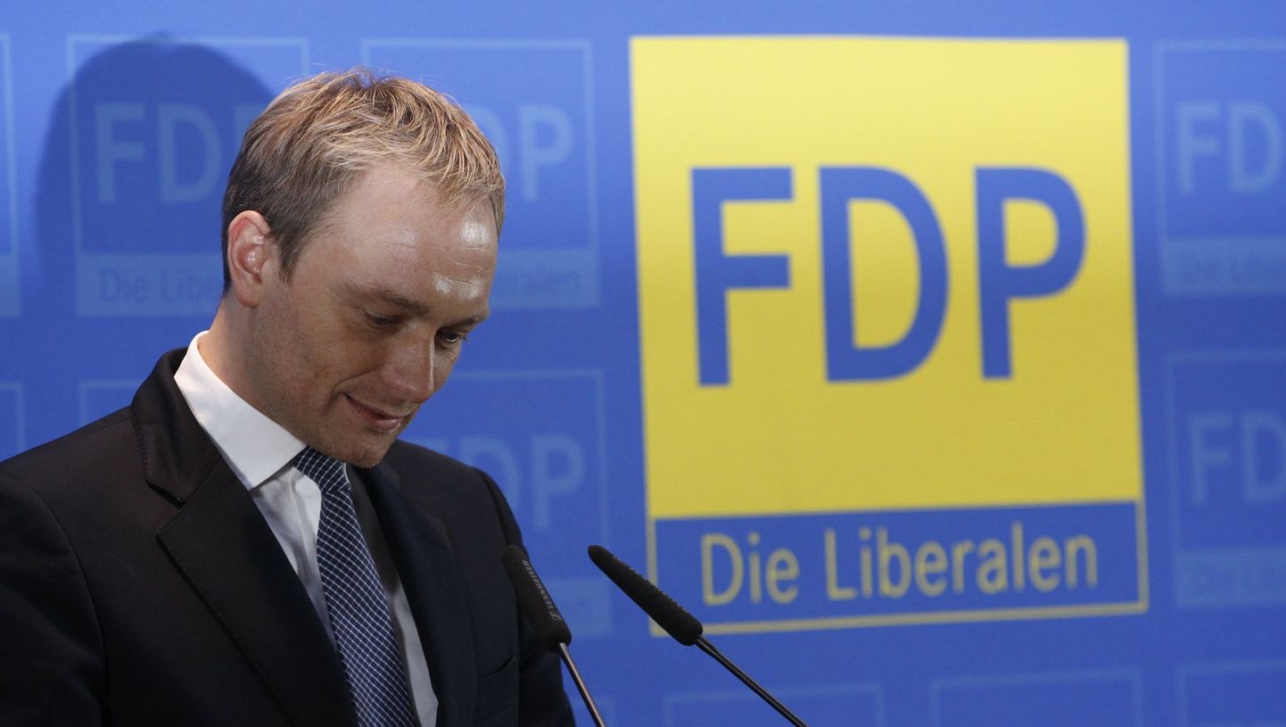 Saksa Vabade Demokraatide partei (FDP) peasekretäri kohalt tagasi astunud Christian Lindner.