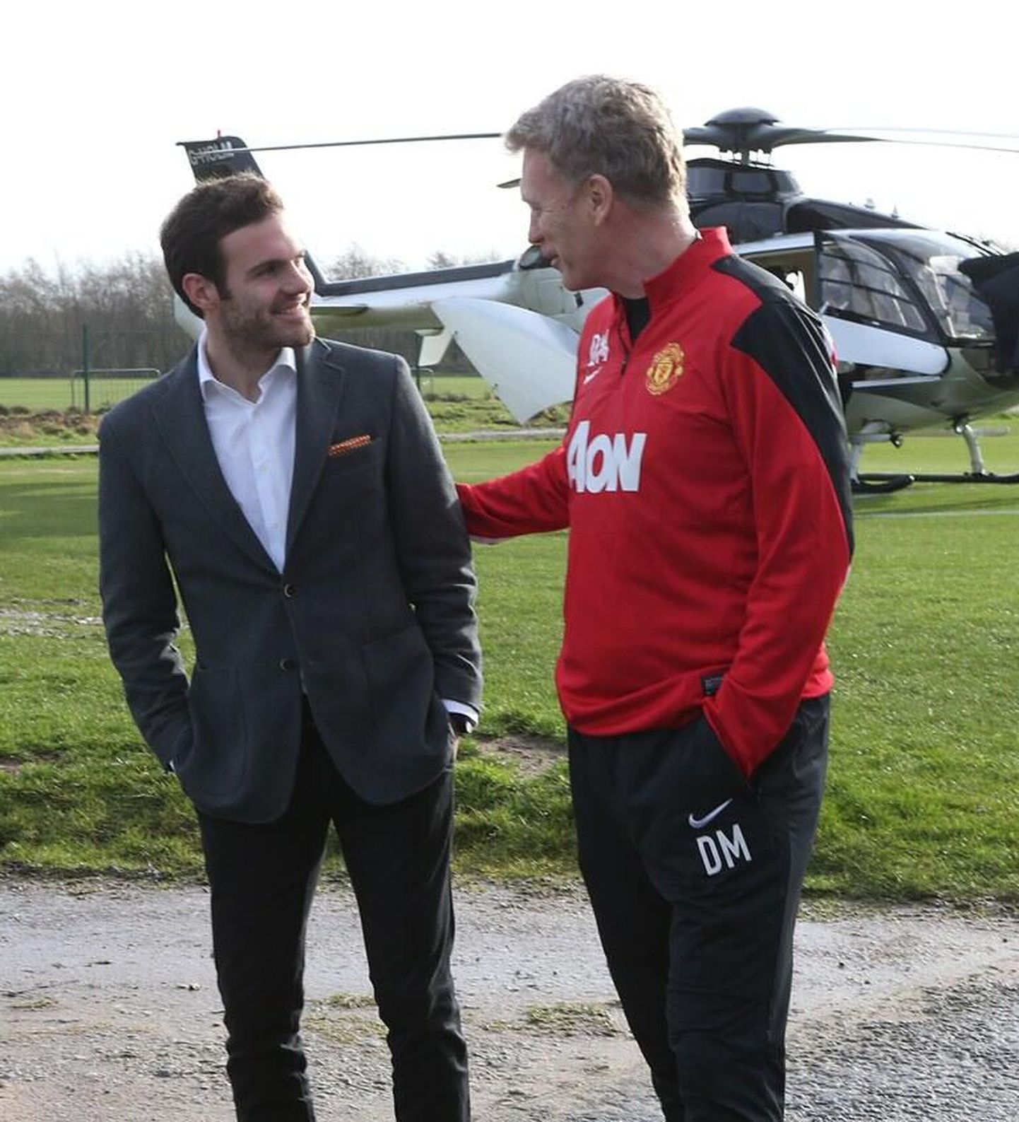 Juan Mata ja Manchester Unitedi peatreener David Moyes