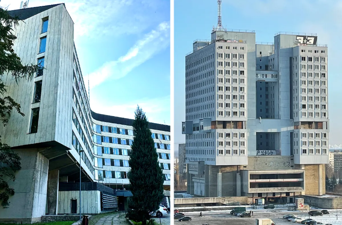 Бывшее здание ЦК КП ЛССР и Дом Советов в Калининграде.