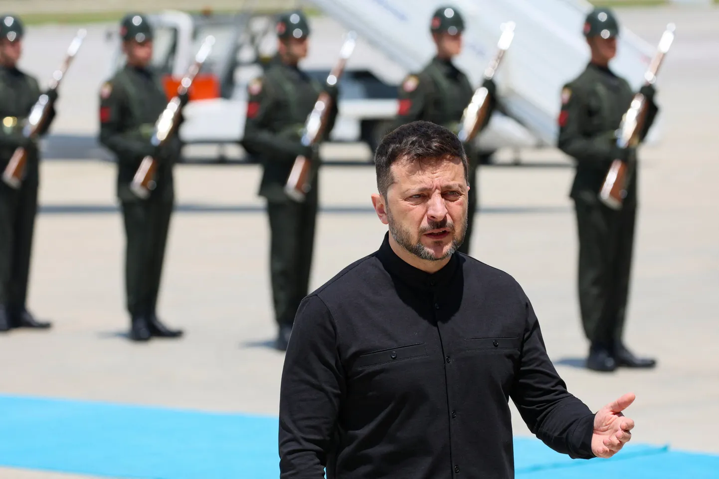 Ukraina president Volodõmõr Zelenskõi saabumas Ankarasse 15. mail 2025. aastal.