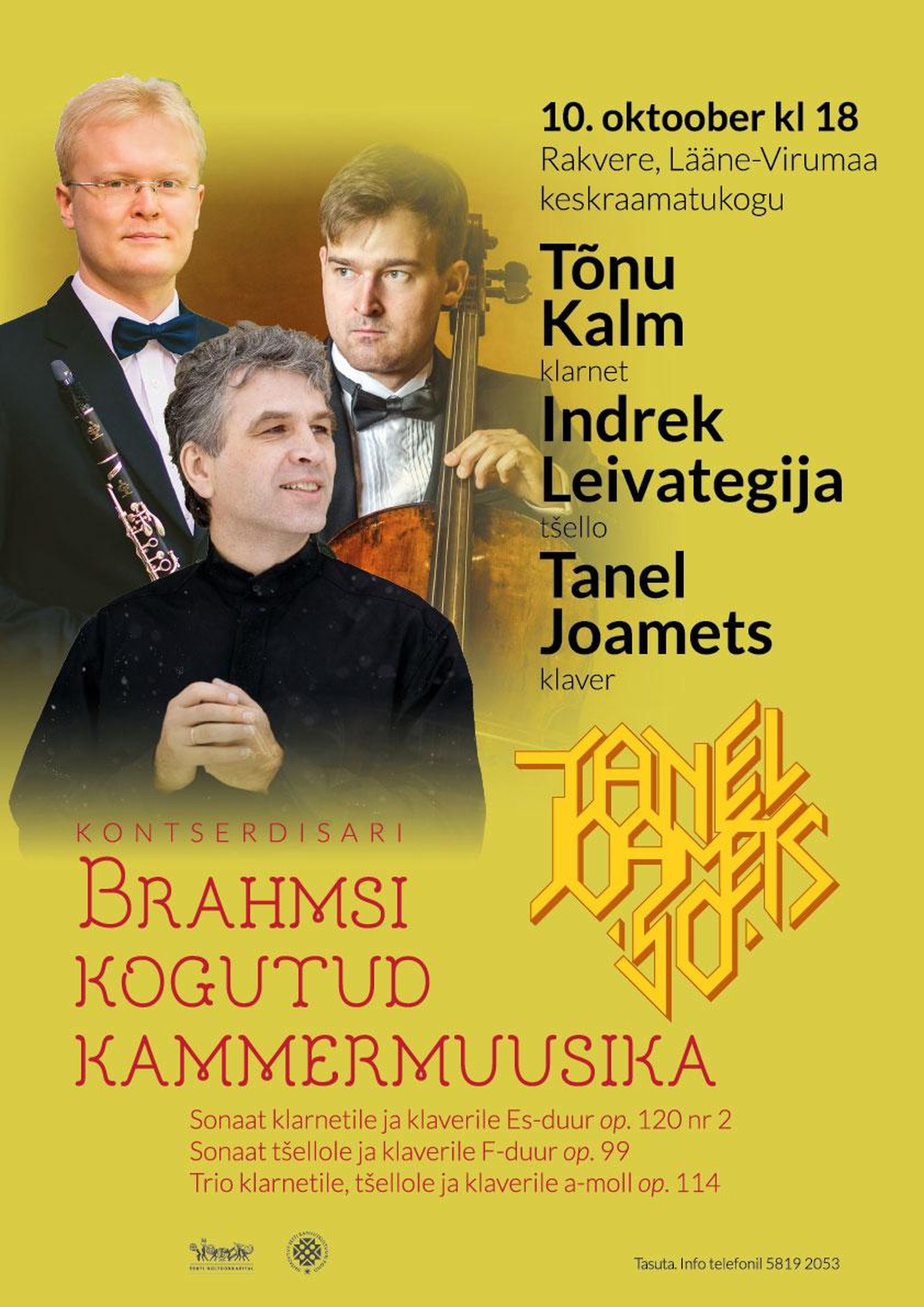 Brahmsi-kontserdi plakat.