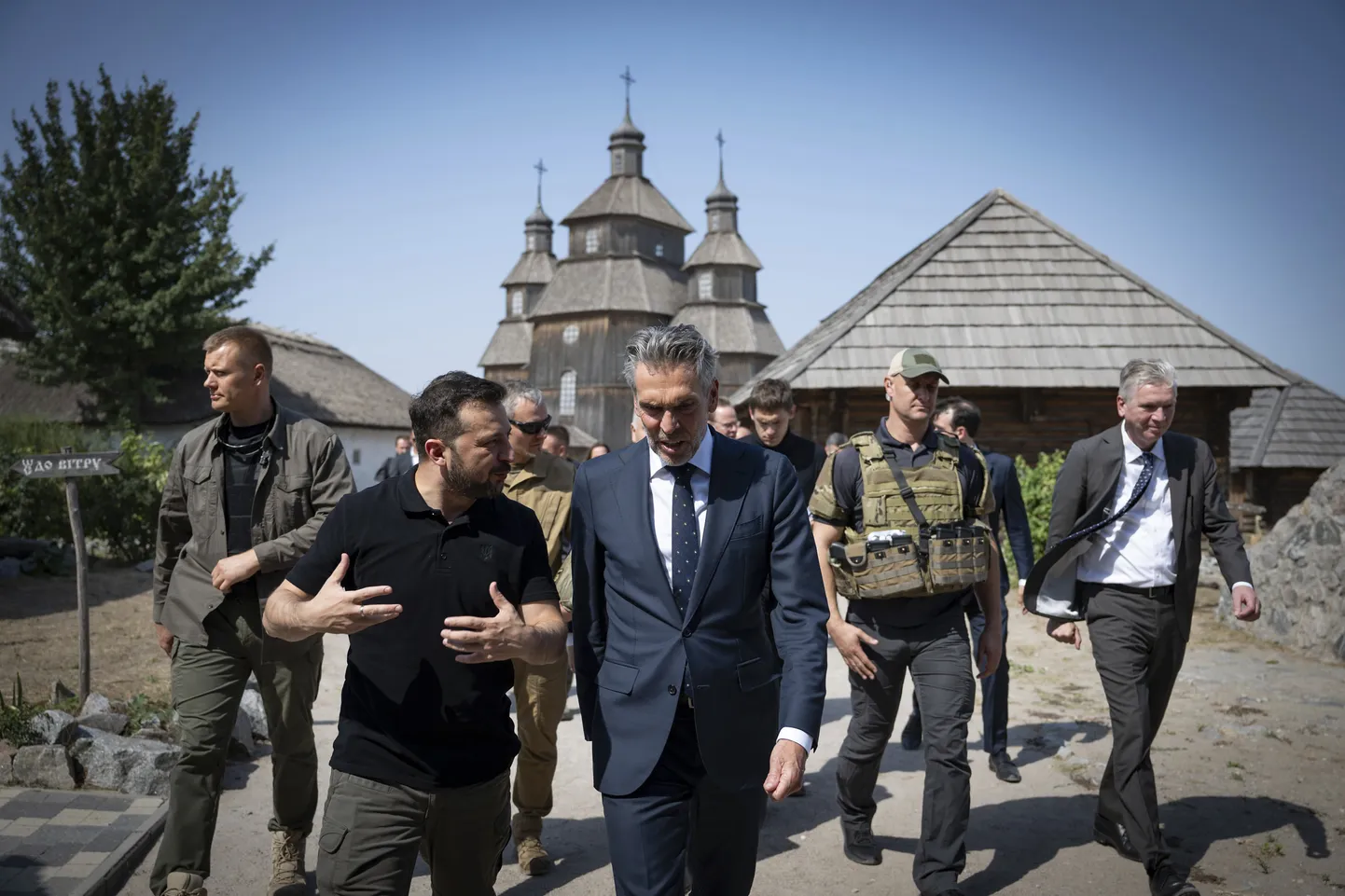 Ukraina president Volodõmõr Zelenskõi ja Hollandi peaminister Dick Schoof Zaporižžja oblastis.