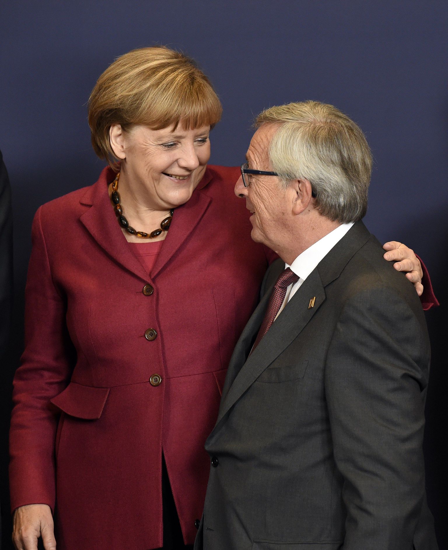 Saksa liidukantsler Angela Merkel ja Euroopa Komisjoni president Jean-Claude Juncker.