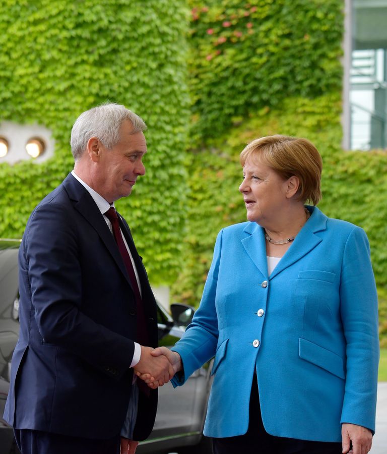 Saksa kantsler Angela Merkel võttis 10. juulil 2019 Berliinis vastu Soome peaministri Antti Rinne