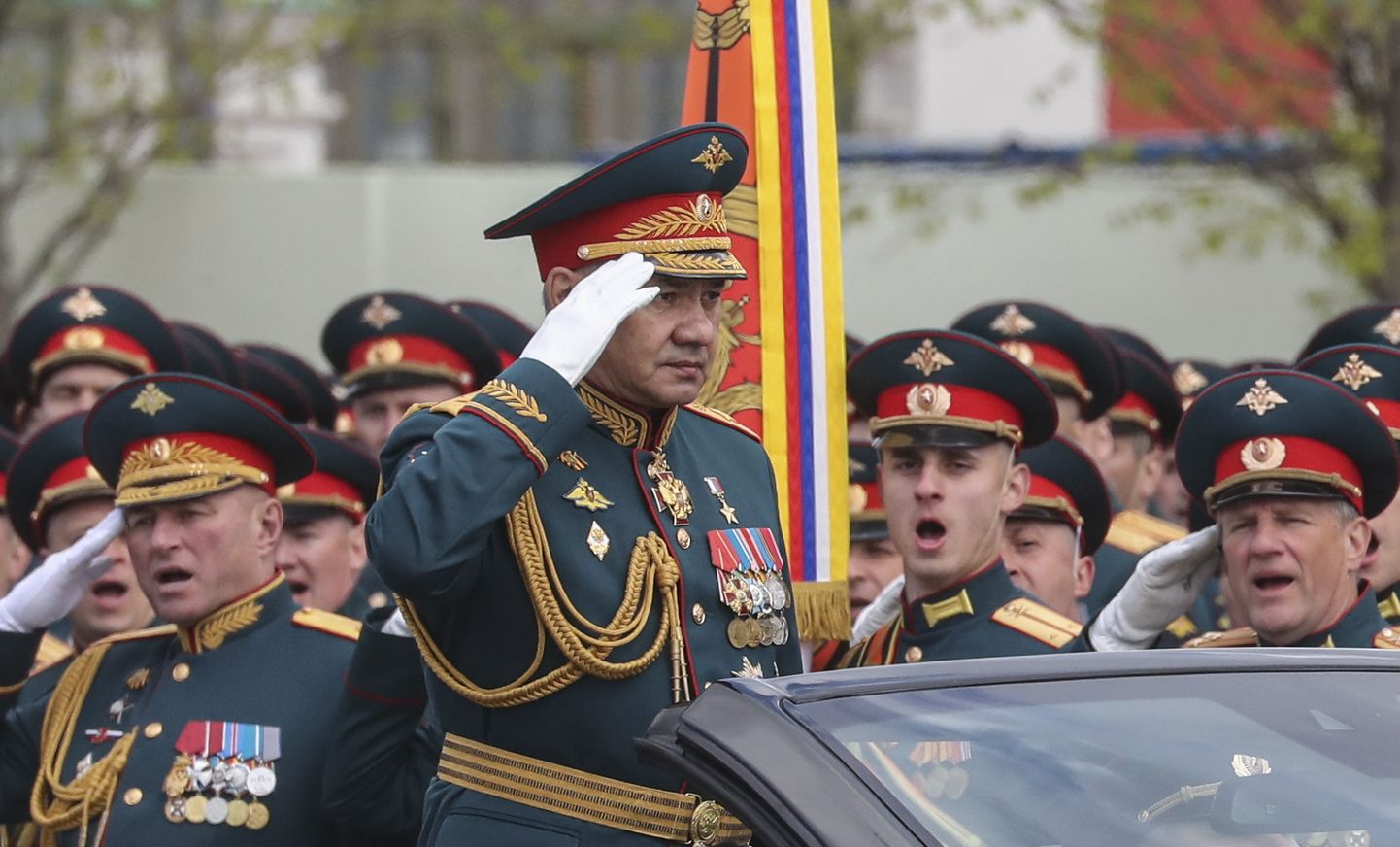 Venemaa kaitseminister Sergei Šoigu 9. mail võiduparaadil Moskvas.