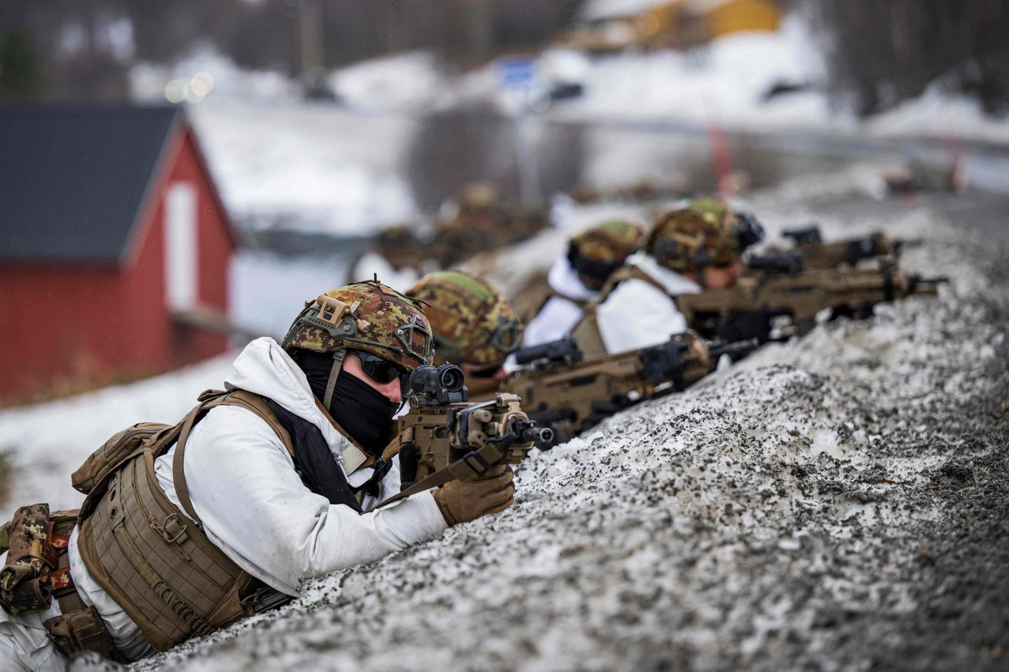 Itaalia mereväelased Steadfast Defender õppustel Norras 10. märtsil 2024. a.