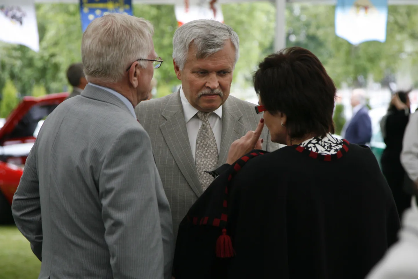 Andres Tarand, Jüri Pihl ja Katrin Saks.