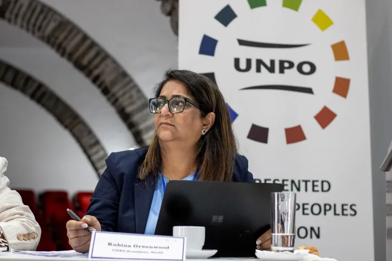 Rubina Greenword, UNPO president and former head of the World Sindhi Congress, at the UNPO conference in Madeira in May 2025.