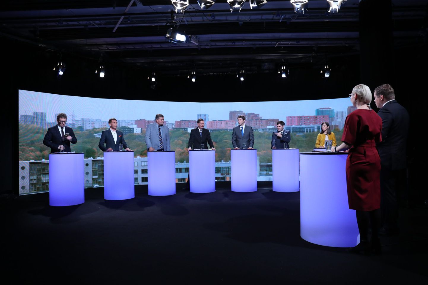 Tallinna linnapeakandidaadid Kanal 2 ja Postimehe otsesaates.