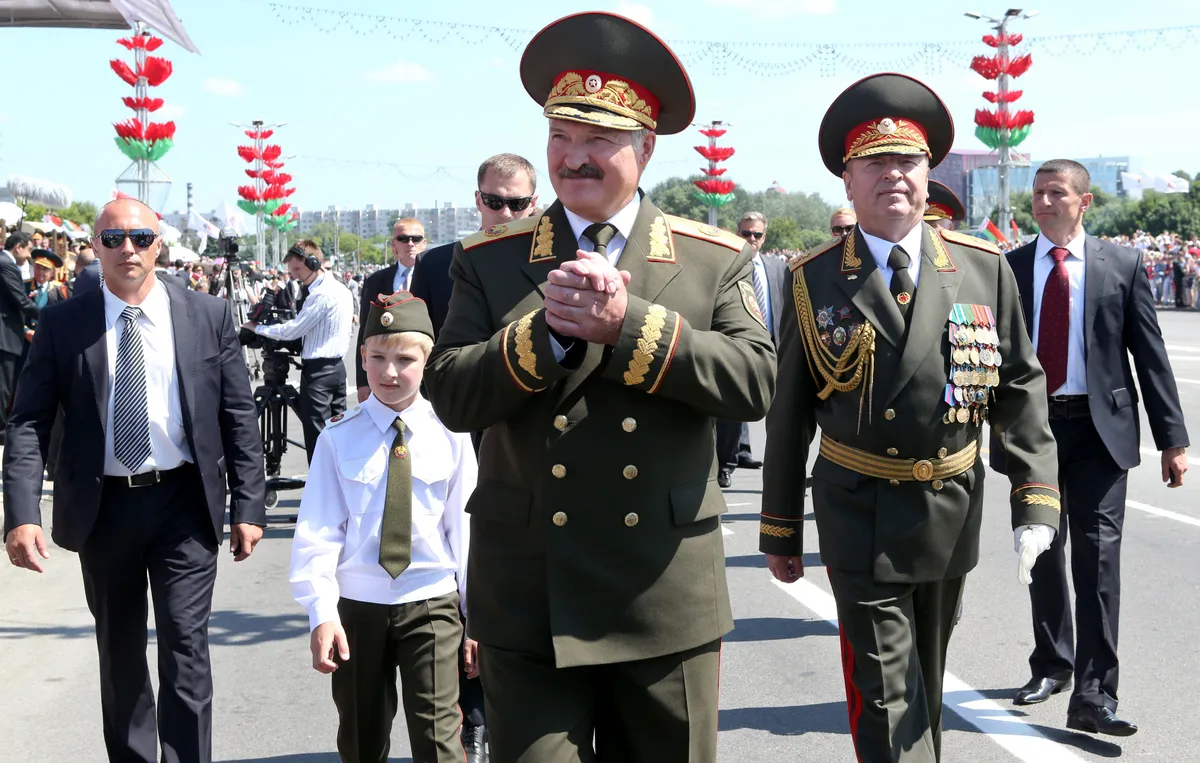 На параде Победы