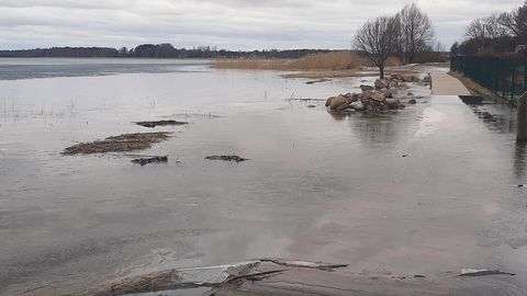 ФОТО ⟩ Эстонскому городу грозит наводнение: озеро выходит из берегов