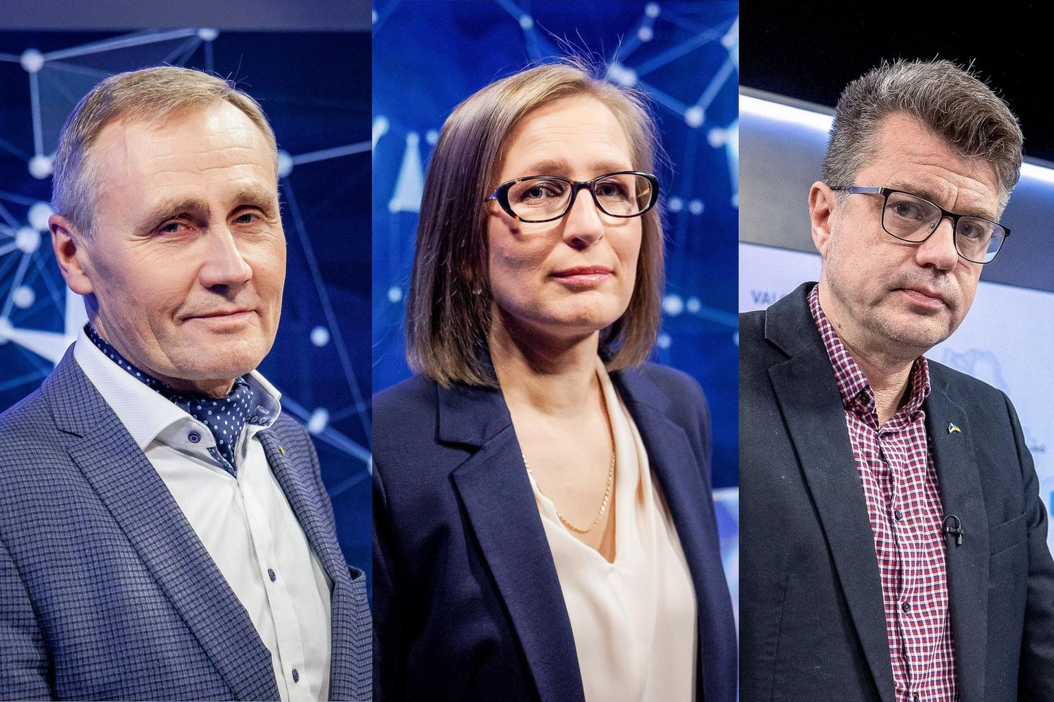 Isamaa juhi kandidaadid (vasakult) Tõnis Lukas, Lea Danilson-Järg ja Urmas Reinsalu. 