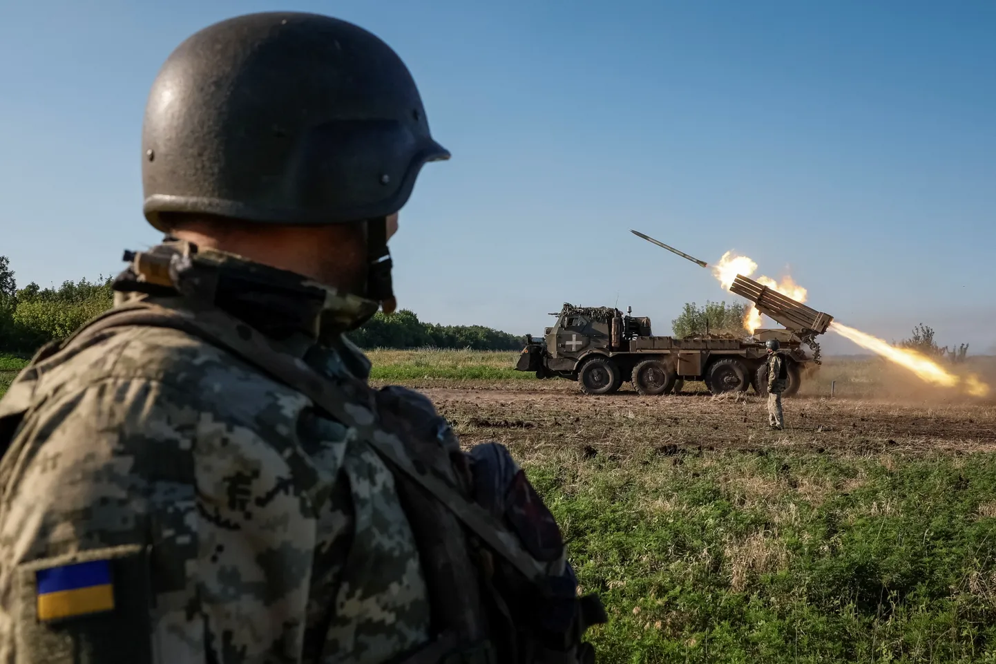 Ukrainlaste raketisüsteem RM-70 Vampire Donetski oblastis.