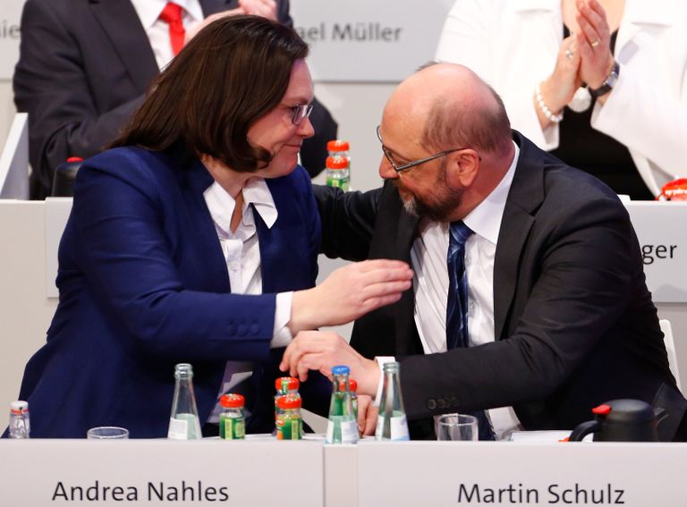 Suured sõbrad Andrea Nahles ja Martin Schulz Bonnis.