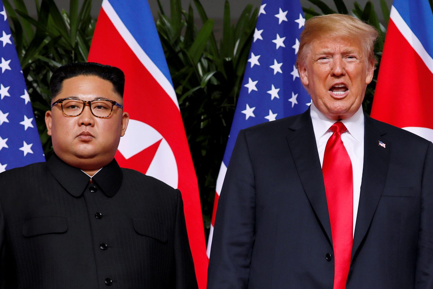USA president Donald Trump ja Põhja-Korea liider Kim Jong-un 2018. aasta 12. juunil Singapuris ajaloolisel tippkohtumisel.
