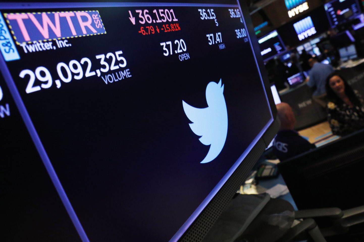 Twitteri aktsia hind eile langemas New Yorgi börsi ekraanidel.