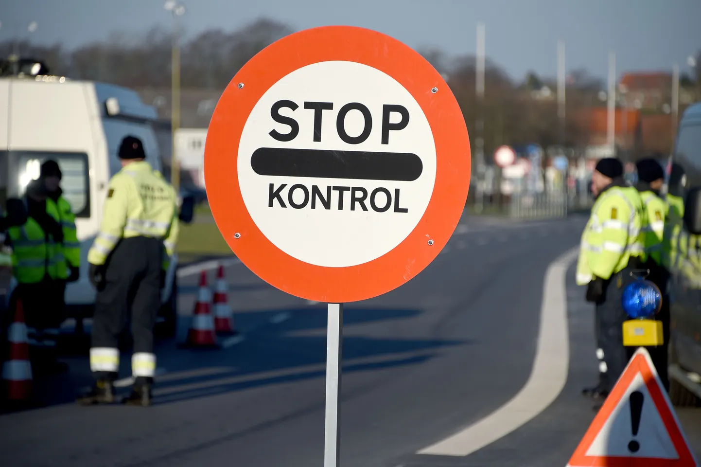 Taanlaste kontroll Saksa-Taani piiril mullu jaanuaris.