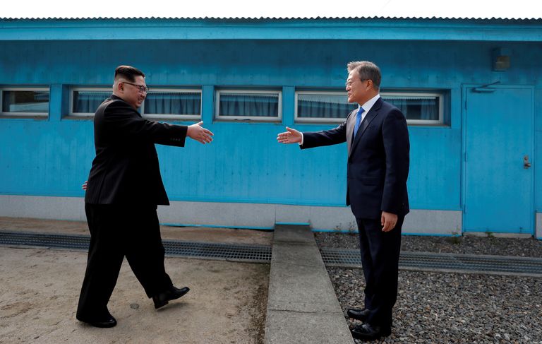 Moon Jae-ini ja Kim Jong-uni kohtumine Panmunjomis
