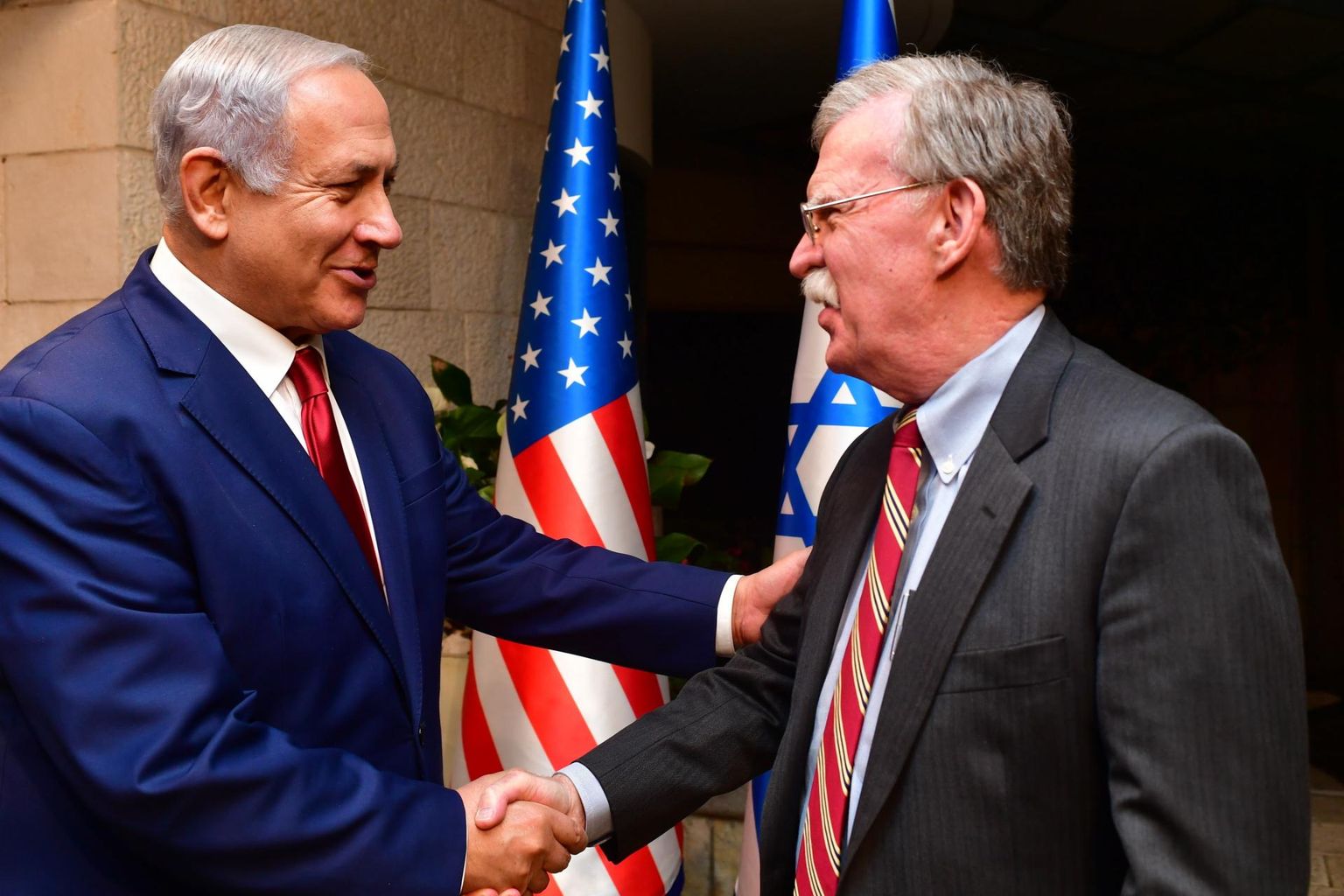 Iisraeli peaminister Benjamin Netanyahu kohtus Jeruusalemmas Ameerika Ühendriikide riikliku julgeoleku nõuniku John Boltoniga.